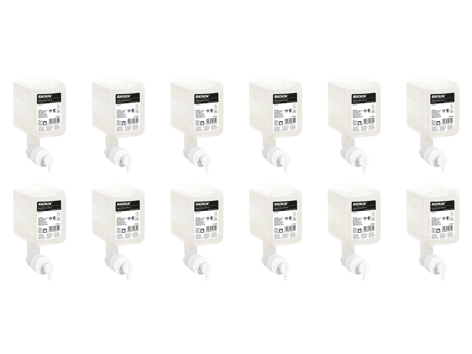 Mydło Żel KATRIN 47543 Head & Body Delikatny Karton 12x 500ml